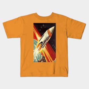 Cosmic Explorer - Futuristic Spaceship in Space Kids T-Shirt